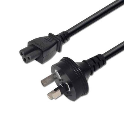SAA certifié AU 3P à IEC C5 Cordon d'alimentation 2.5A 250V, 0,75 mm2 H05VV-F pour ordinateur portable/imprimante (3 pieds à 15 pieds)