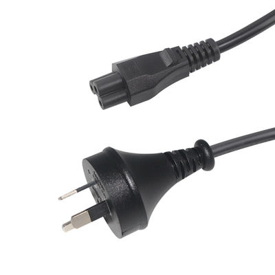 SAA certifié AU 3P à IEC C5 Cordon d'alimentation 2.5A 250V, 0,75 mm2 H05VV-F pour ordinateur portable/imprimante (3 pieds à 15 pieds)