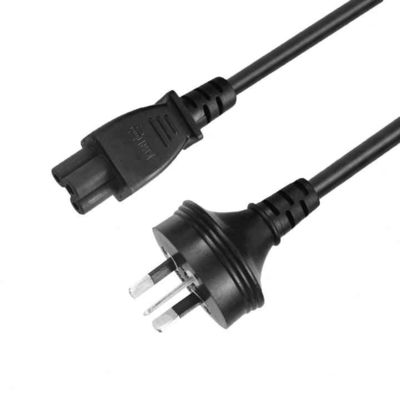 SAA certifié AU 3P à IEC C5 Cordon d'alimentation 2.5A 250V, 0,75 mm2 H05VV-F pour ordinateur portable/imprimante (3 pieds à 15 pieds)