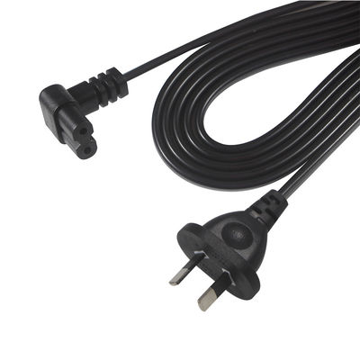 AU 2P Connexion au câble d'alimentation IEC60320 C7 SAA certifié 250V 7.5A câble plat PVC Jacket cuivre pur pour ordinateur portable / appareil électroménager