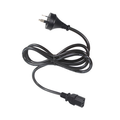 SAA certifié AU 2-Pin Plug to IEC C13 Cordon d'alimentation, 250V 10A H05VV-F 3x0.75mm2 cuivre pur pour PC / serveur / appareil électroménager