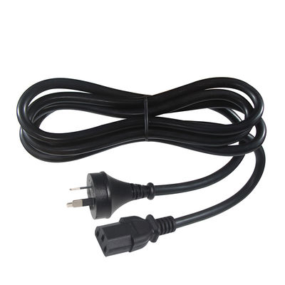 SAA certifié AU 2-Pin Plug to IEC C13 Cordon d'alimentation, 250V 10A H05VV-F 3x0.75mm2 cuivre pur pour PC / serveur / appareil électroménager