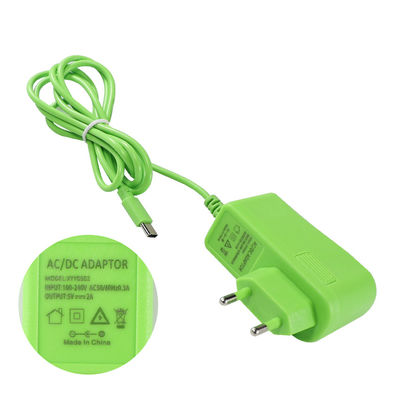 Eu 5Volt 2000Ma Plug Ac 100-240V vers USB-C 2A Adaptateur électrique de commutation 5V