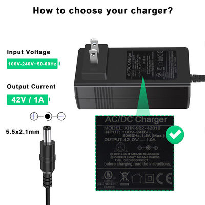 Adaptateur de scooter à charge rapide de 100-240V CA à DC 12V/24V avec protection contre la surcharge pour scooters électriques / vélos électriques / appareils de mobilité