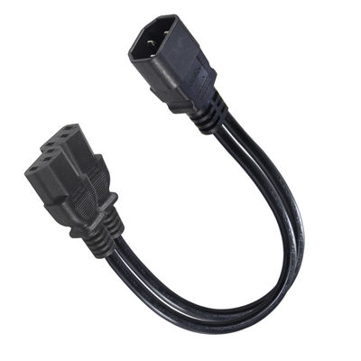 16AWG C14 à 2xC13 câble d'alimentation pour serveur/équipement industriel 300V 10A ROHS certifié 3 prises
