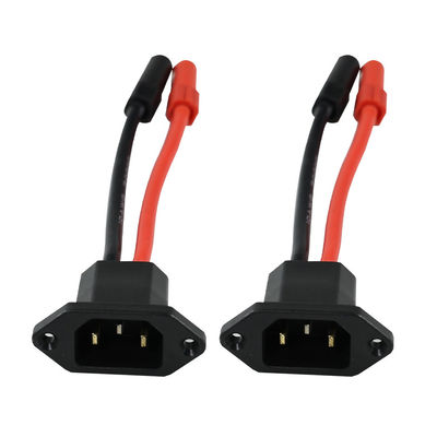 Kit de connecteurs de câbles d'alimentation C14 à XT150 avec câble mâle (noir) et câble femelle (rouge) pour systèmes d'énergie solaire/véhicules électriques - câblage lourd 14AWG