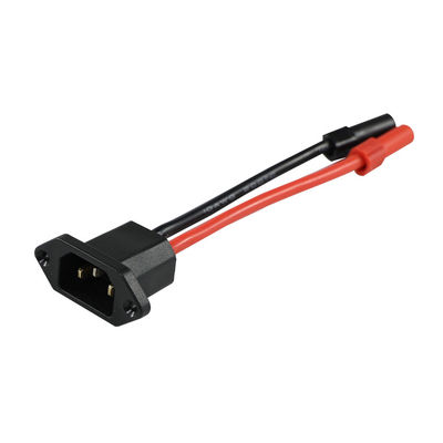 Kit de connecteurs de câbles d'alimentation C14 à XT150 avec câble mâle (noir) et câble femelle (rouge) pour systèmes d'énergie solaire/véhicules électriques - câblage lourd 14AWG