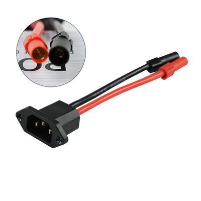 Kit de connecteurs de câbles d'alimentation C14 à XT150 avec câble mâle (noir) et câble femelle (rouge) pour systèmes d'énergie solaire/véhicules électriques - câblage lourd 14AWG