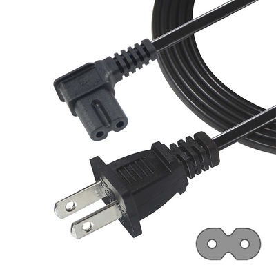 Corde électrique US 2 broches à C7 pour appareils électroniques domestiques/bureaux avec 125V 10A 1,5M
