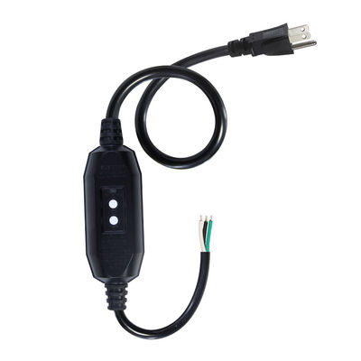 Cordon d'alimentation industriel de qualité lourde 18AWG NEMA 5-15P avec protection RCD et extrémités de fil nu pour machines et appareils ménagers