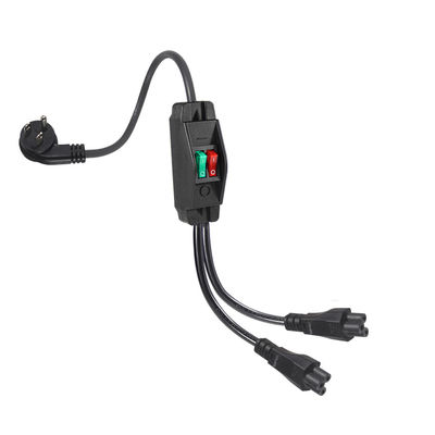 NEMA 5-15P à double séparateur de puissance C5 IEC avec commutateur 125V 10A
