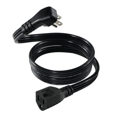 14 AWG SPT-3 câble d'alimentation à fil plat NEMA 5-15P à 5-15R prise à lame droite 15A 125V câble flexible pour usage industriel / domestique