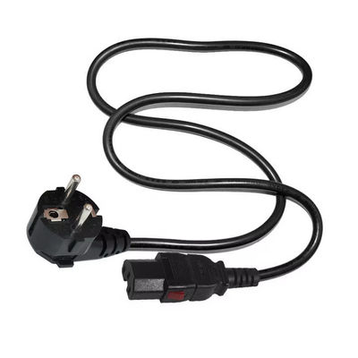 Cordon d'alimentation 10A 250V certifié UE 2Pin à C15 avec VDE/CE Sécurité pour appareil électroménager et rack de serveur (1.2M Heavy Duty)