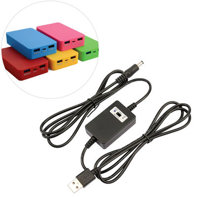 USB A mâle à DC5,5*2,1 mm câble de tension 5V à 9V/12V convertisseur pour les appareils d'alimentation avec protection contre la surcharge
