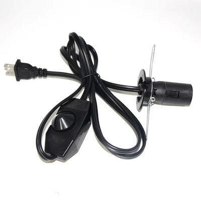 NEMA 1-15P to E14 Socket Adapter Cable with Dimmer, Power Plug Converter for Light Bulb Lamp Holder SPT-2 18AWG Le câble est équipé d'une prise de courant