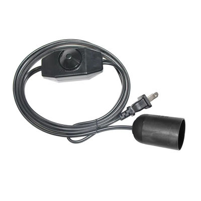 NEMA 1-15P à E27 câble de conversion avec commutateur réglable de l'atténuateur pour la prise du porte-lampe à trois broches 15A 250V