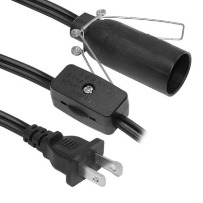 Convertisseur de porte-ampoules étanche NEMA1-15P E14 avec câble de commutation pour le câblage de lampes intérieures 250V 15A