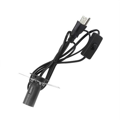 Adaptateur NEMA5-15P vers ampoule E14 avec interrupteur 303, câble de 1,8 m
