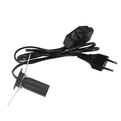 Cable d'appui à ampoules EU E14 avec interrupteur de diminution de luminosité pour lampes à sel