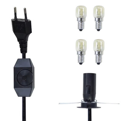 Cable d'appui à ampoules EU E14 avec interrupteur de diminution de luminosité pour lampes à sel