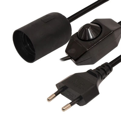 Cable de support d'ampoule EU E27 à prise éteignable pour lampes à sel de l'Himalaya