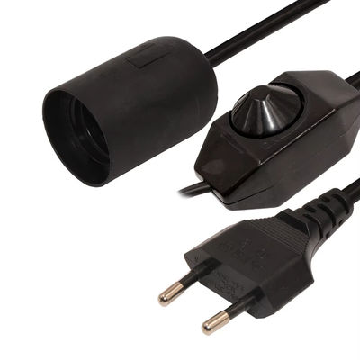Cable de support d'ampoule EU E27 à prise éteignable pour lampes à sel de l'Himalaya