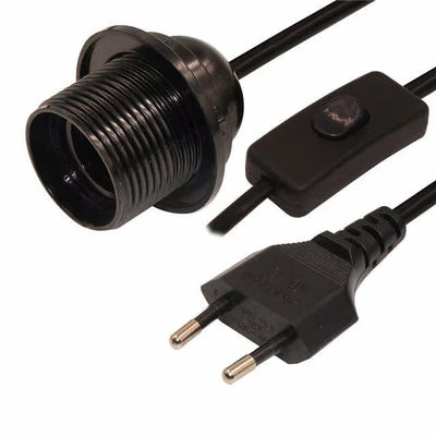 Cable de raccordement UE à l'ampoule E26 avec commutateur 303 pour appareil lumineux de plafond de lampe de table 250V 4A