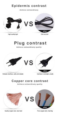 Cable de raccordement UE à l'ampoule E26 avec commutateur 303 pour appareil lumineux de plafond de lampe de table 250V 4A