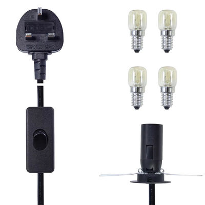 E14 Lamp Socket Converter Cable with UK Plug & 303 Switch, 250V 3A pour les équipements d'éclairage vintage