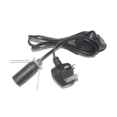 UK Plug E14 Adaptateur d'ampoule avec commutateur réglable et certification CE