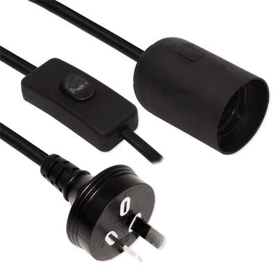 Adaptateur prise AU vers douille E27 avec interrupteur 303 250V 10A