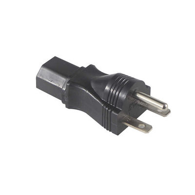 Fiche adaptateur d'alimentation NEMA 5-15P vers IEC 320 C13, 125V 15A, certifié UL