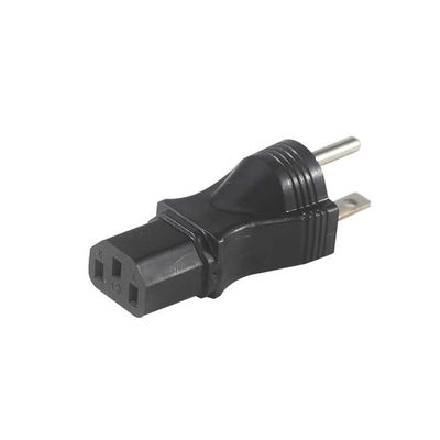 Fiche adaptateur d'alimentation NEMA 5-15P vers IEC 320 C13, 125V 15A, certifié UL