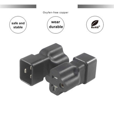 NEMA 5-15R à IEC 320 Adaptateur de prise de convertisseur C20 pour centre de données/usage industriel, connecteur d'alimentation durable de 250 V 15 A