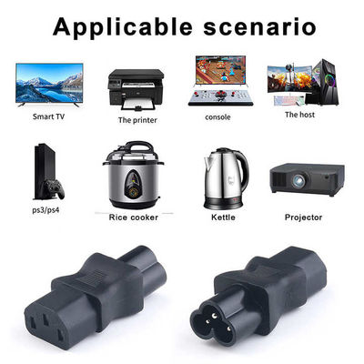 Adaptateur électrique universel à courant élevé C13 à C6 prise à 3 broches entrée pour centre de données/appareils de bureau 100-240V 10A certifié CE