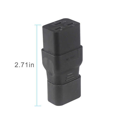Adaptateur de prise électrique C19 à C20 à trois branches de qualité industrielle pour centres de données/racks serveurs, 15A 250V, certifié CE, conception imperméable à l'eau