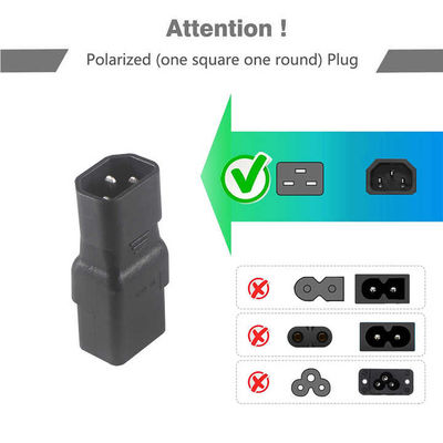 Adaptateur de prise électrique C19 à C20 à trois branches de qualité industrielle pour centres de données/racks serveurs, 15A 250V, certifié CE, conception imperméable à l'eau