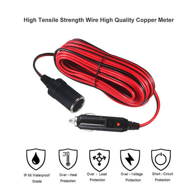 Cigarette à allumer de voiture de prise à prise de cigarette de câble adaptateur 1.2M SPT-2 16AWG 12V pour l'alimentation en électricité du véhicule