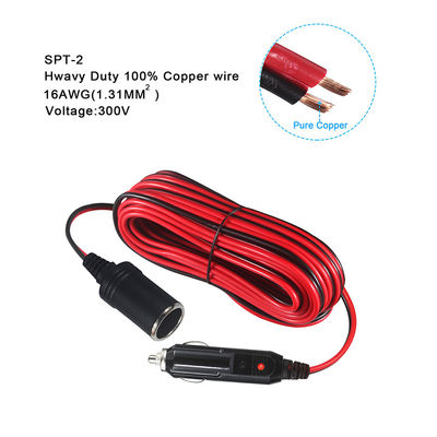 Cigarette à allumer de voiture de prise à prise de cigarette de câble adaptateur 1.2M SPT-2 16AWG 12V pour l'alimentation en électricité du véhicule