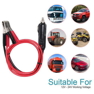 12V/24V allume-cigare à pinces de batterie câble d'adaptateur pour l'alimentation d'urgence de voiture chargeur solaire dispositif portable 16AWG