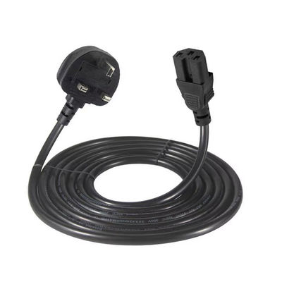 Corde électrique C15 standard britannique chaudière lourde plomb 3 broches prise IEC C15 câble pour chaudière à eau machine à café avec options