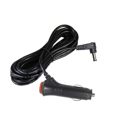 Chargeur angulaire de voiture 12V/24V avec commutateur d'allumage - Cordon d'alimentation en courant continu à 90 degrés pour la recharge d'appareils électroniques de voiture et d'appareils USB