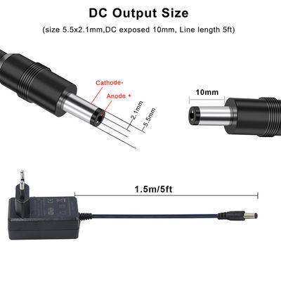Adaptateur d'alimentation en courant continu EU Plug 12V  European AC to DC Wall Charger pour LED, routeur, appareil photo, électronique