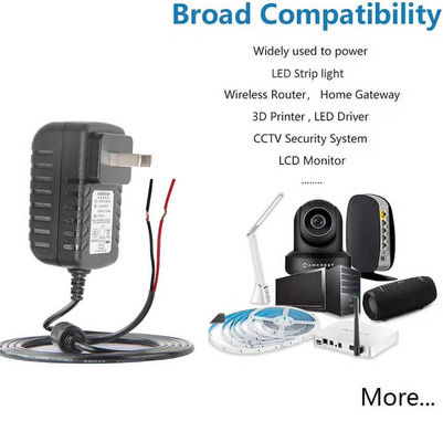 US Plug AC câble d'alimentation à fil vide    2 Prong NEMA 1-15P à l'extrémité dépouillée câble pour LED conducteur / alimentation / bricolage