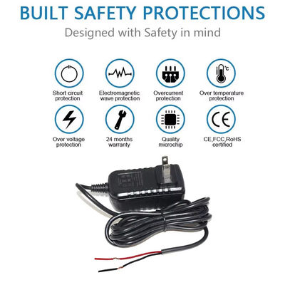 US Plug AC câble d'alimentation à fil vide    2 Prong NEMA 1-15P à l'extrémité dépouillée câble pour LED conducteur / alimentation / bricolage