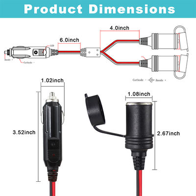 12V 24V à double prise allume-cigarettes pour voiture Adaptateur de séparateur d'extension pour SUV camion fournisseur d'alimentation fournisseur de chargeur d'alimentation d'expansion
