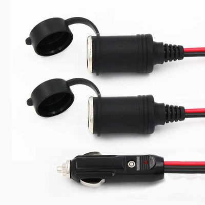 Adaptateur à double prise féminine pour l'extension d'alimentation du véhicule 12V/24V
