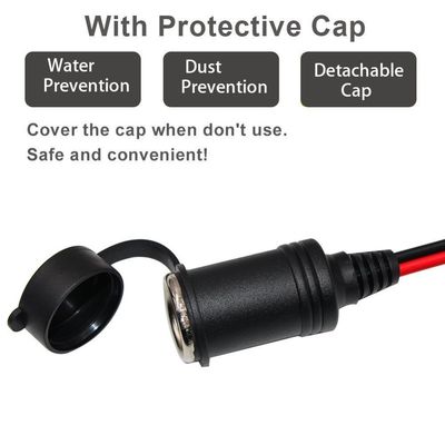 Adaptateur à double prise féminine pour l'extension d'alimentation du véhicule 12V/24V