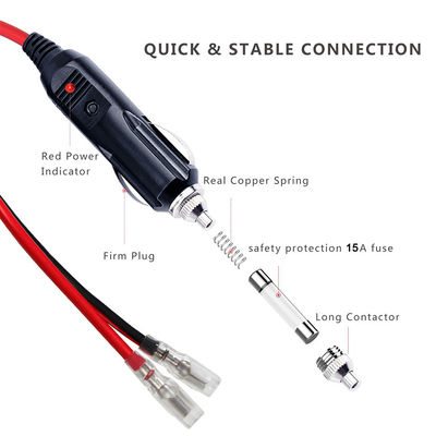 12V connecteur de briquette de voiture à Faston 850 câble de connecteur de terminal pour l'alimentation électrique
