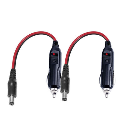 12V allume-cigarettes de voiture branche au câble d'alimentation du connecteur CC pour le refroidisseur de routeur Dash Cam et les appareils de bricolage